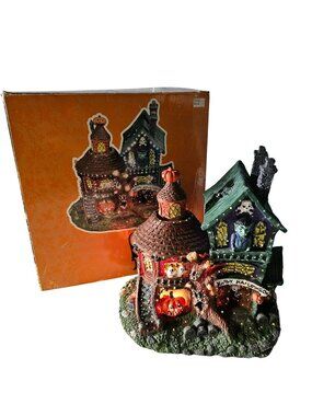 Target Vintage Halloween 10" Haunted House Color-Changing Fiber Optics 2003